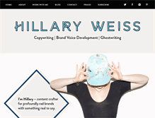 Tablet Screenshot of hillaryweiss.com